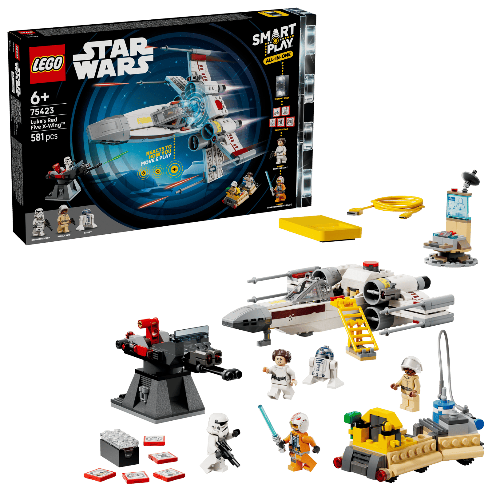 لگو استار وارز 75423 جنگنده Luke's Red Five X-Wing SMART Play