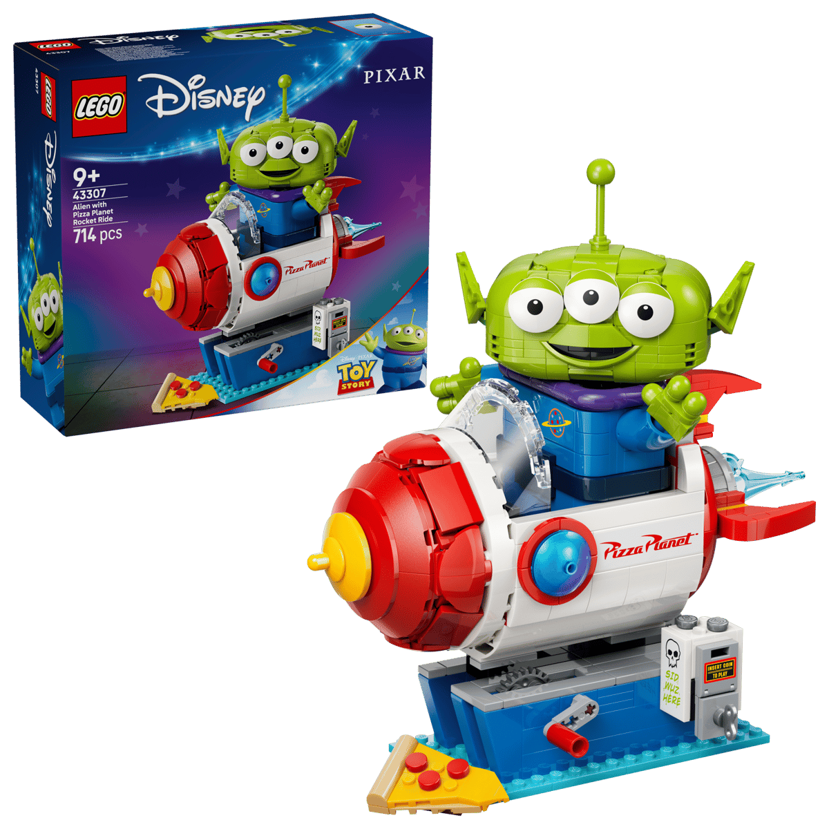 لگو داستان اسباب بازی Alien mit Pizza Planet Raketenfahrt
