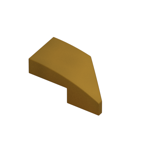 LEFT PLATE 1X2, W/ BOW, 45 DEG. CUT