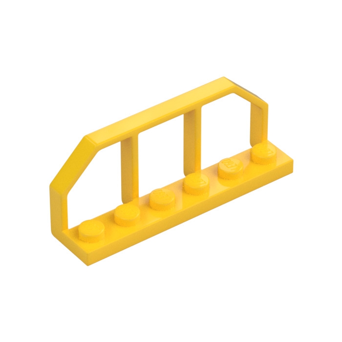 Yellow Plate 1 x 6 with Train Wagon Railings