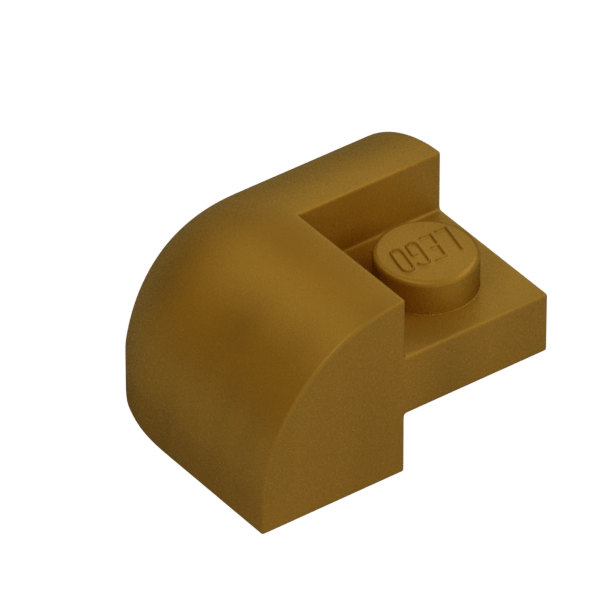 BRICK,2X2X1,BOW OUTSIDE CORNER,W/ CUTOUT