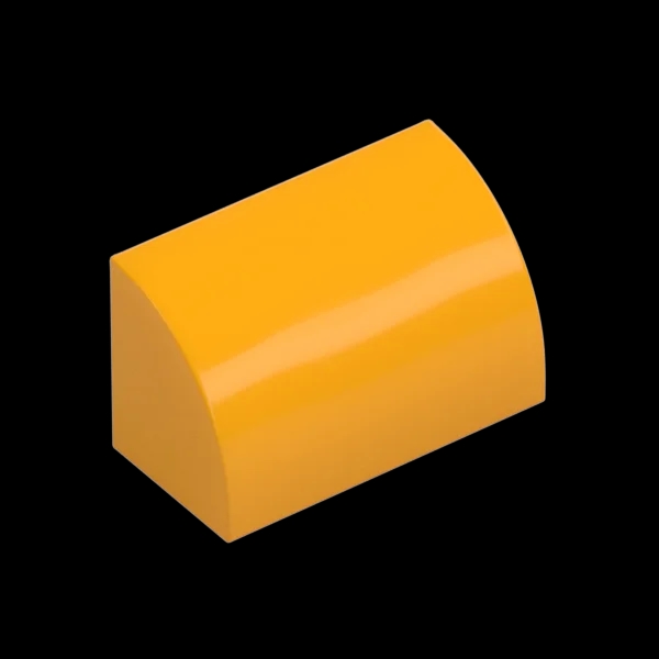 BRICK 1X2, OUTSIDE HALF BOW