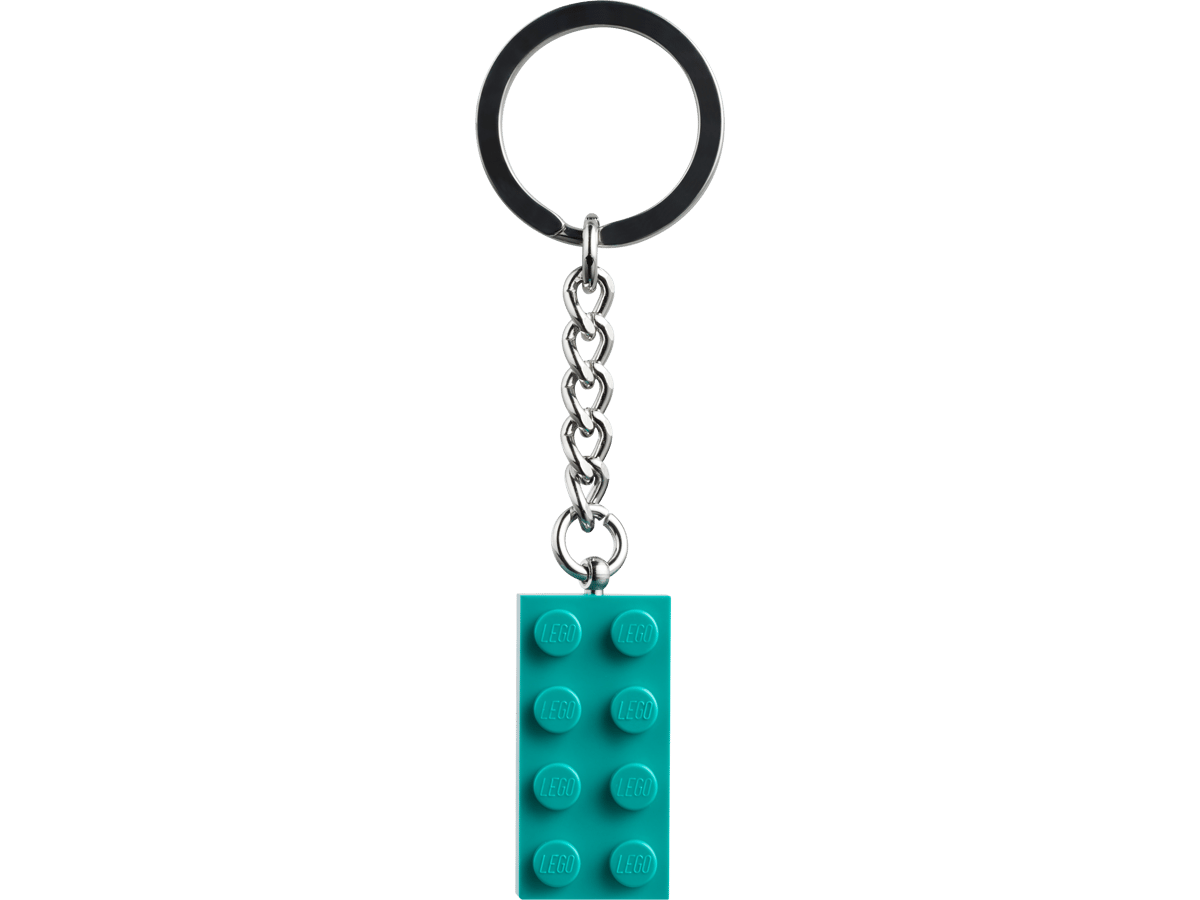 لگو جاکلیدی آجر آبی لگو (Bright Bluish Green Brick Key Chain)