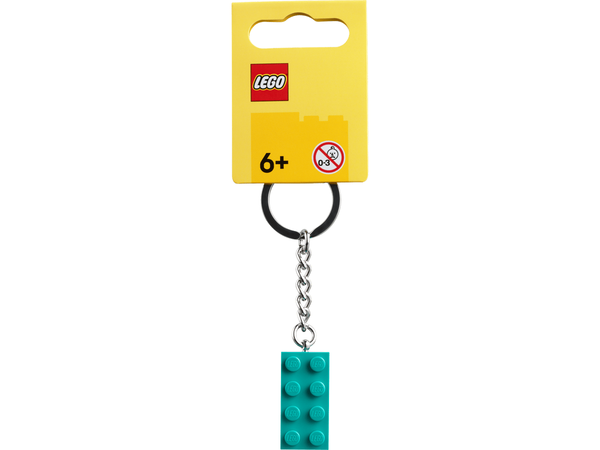 لگو جاکلیدی آجر آبی لگو (Bright Bluish Green Brick Key Chain)