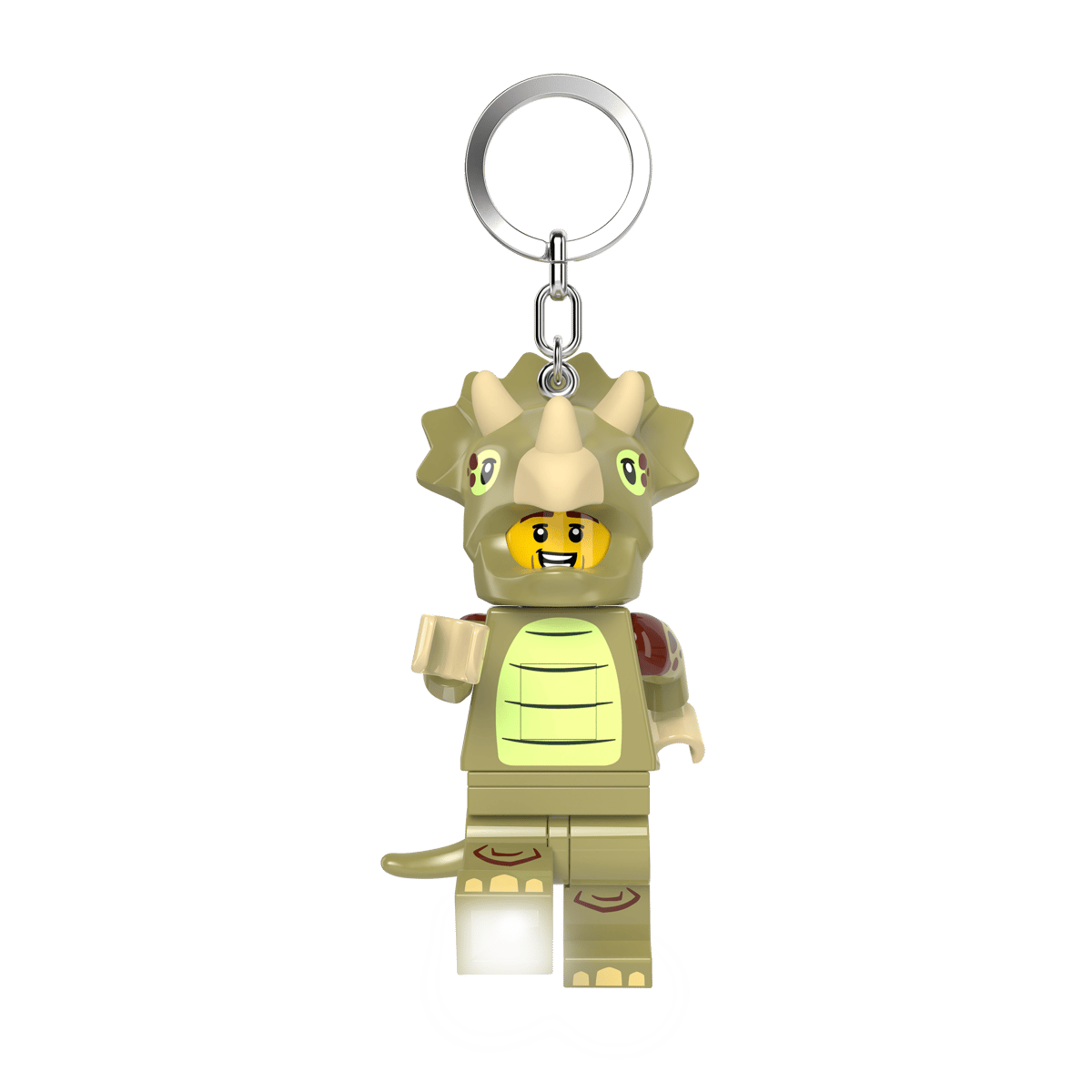 لگو جاکلیدی نوری لباس تریسراتوپس (LEGO Triceratops Costume Fan Key Light)