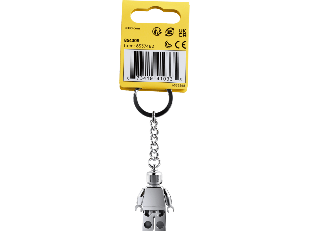 لگو جاکلیدی مینی‌فیگور نقره‌ای (LEGO Silver Minifigure Key Chain)