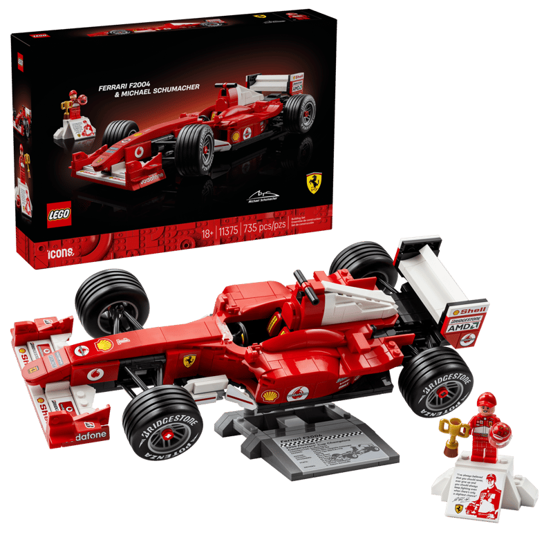 لگو آیکونز Ferrari F2004 و مایکل شوماخر